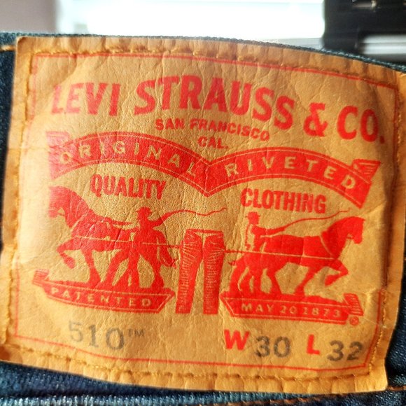 Levi's '510' Blue Denim Skinny Fit Stretch Flex Jeans Men's Size 30x32 - Picture 8 of 16